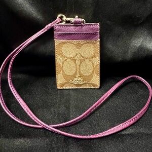 Coach logo cardholder / badge holder